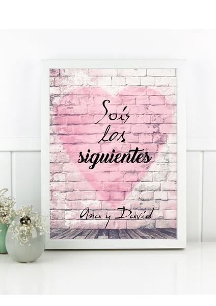 Cuadro para amigos de los novios: Sois los siguientes.Varios modelos -  Cuadros Personalizados