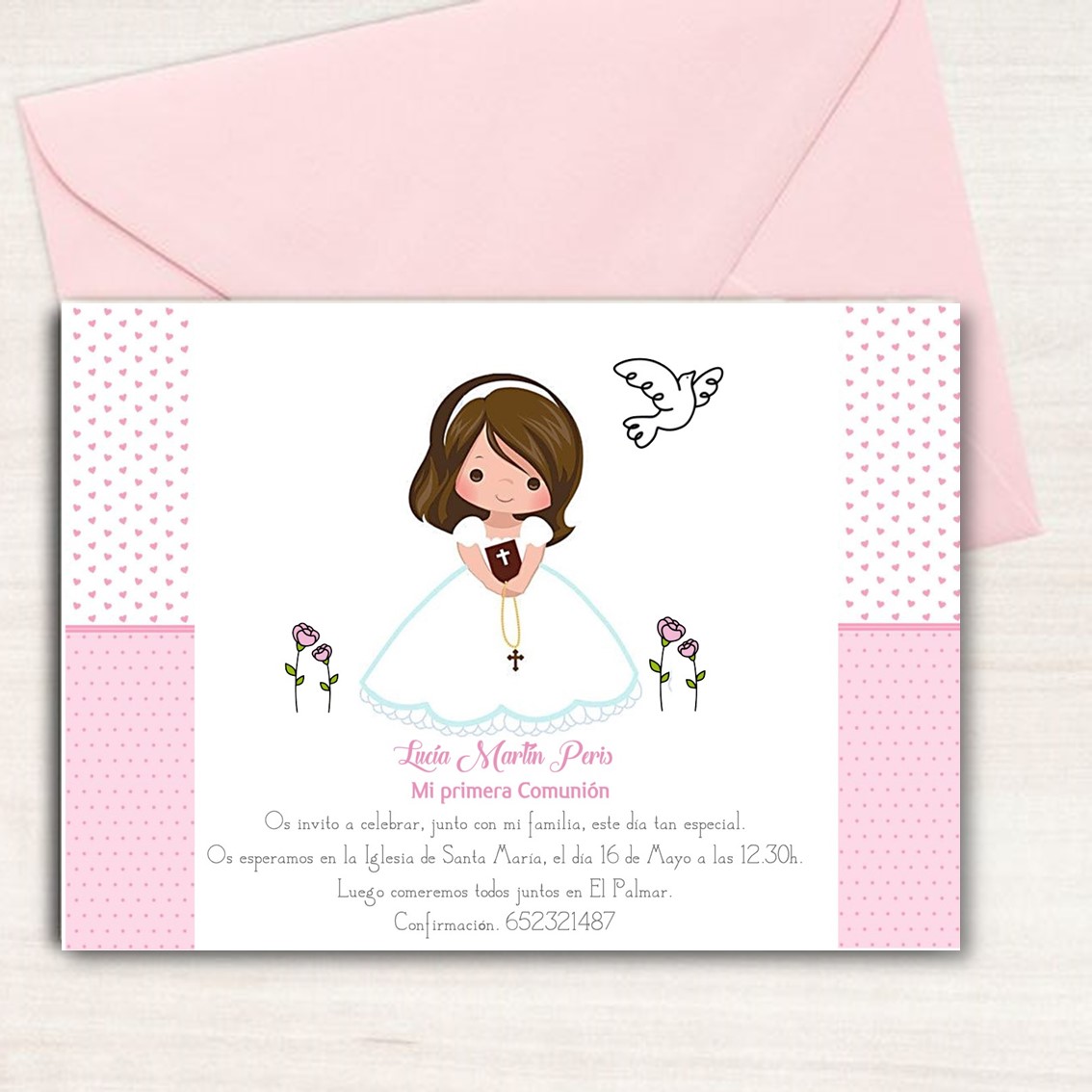 Invitaciones Comunión Niña Personalizadas